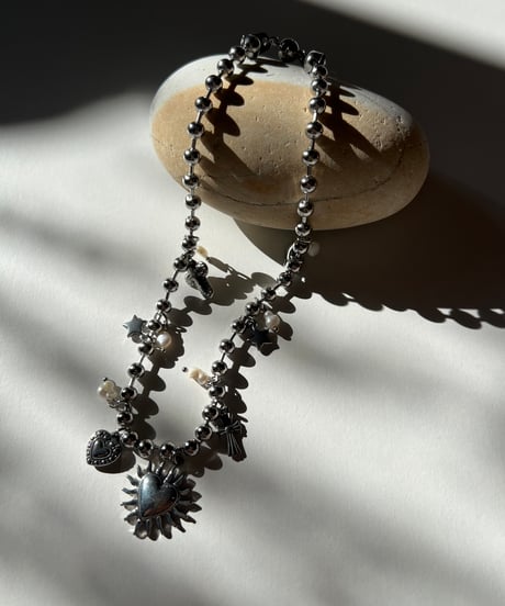 stainless charm necklace heart