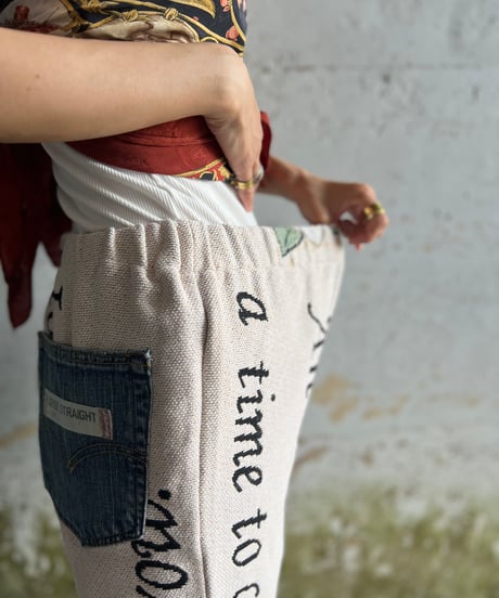 remake rug fringe pants