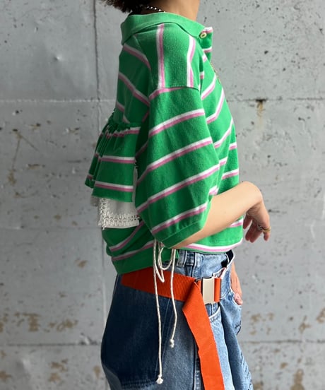 remake frill polo shirt C