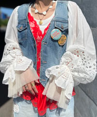 remake balloon sleeve  denim jacket