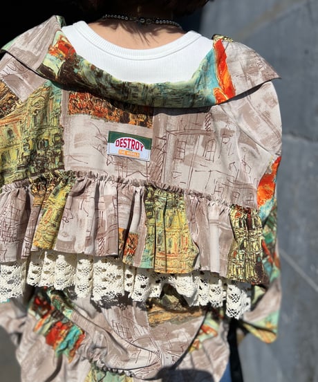 remake colorful frill shirt A