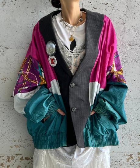 remake colorful nylon jacket