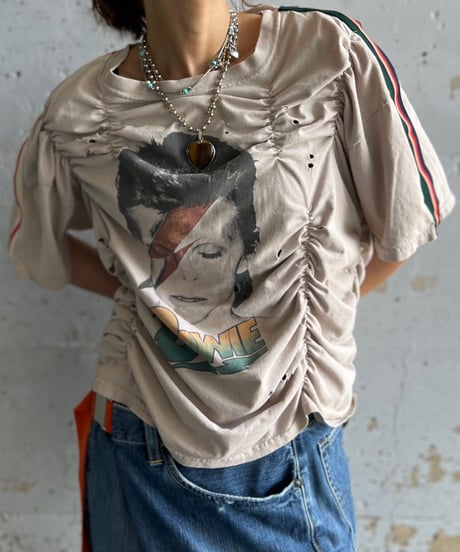 remake dot tulle tee over size