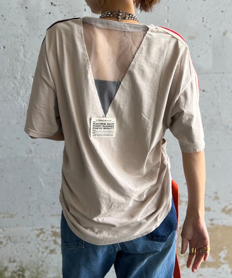 remake dot tulle tee over size