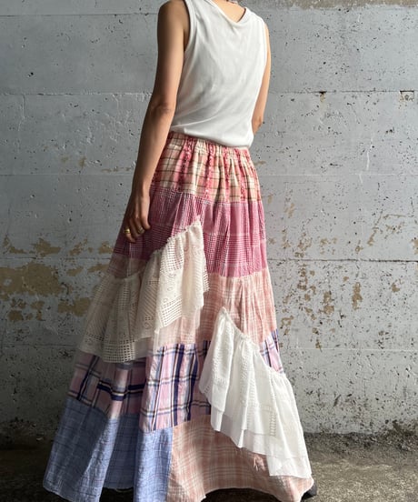 remake check asymmetry skirt C