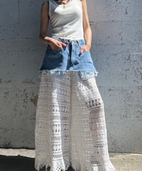 remake vintage lace wide pants E