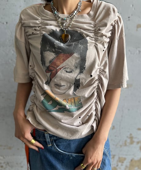 remake dot tulle tee over size