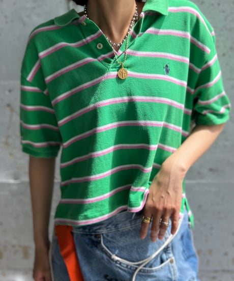 remake frill polo shirt C