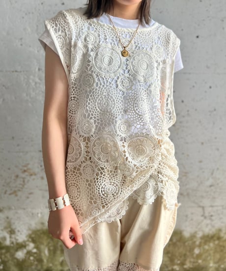 lace nosleeve drawings tops