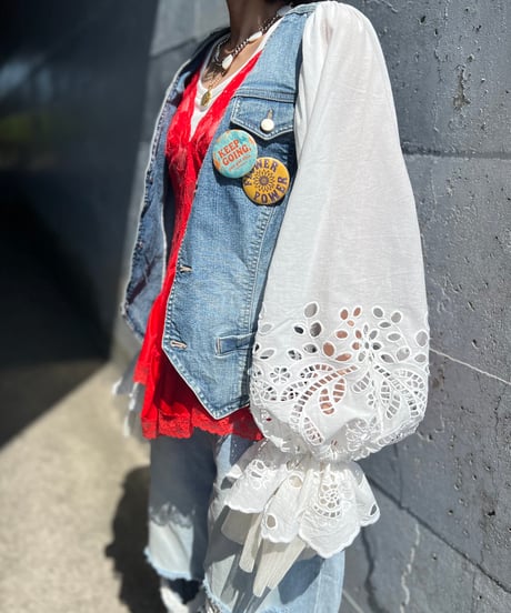 remake balloon sleeve  denim jacket