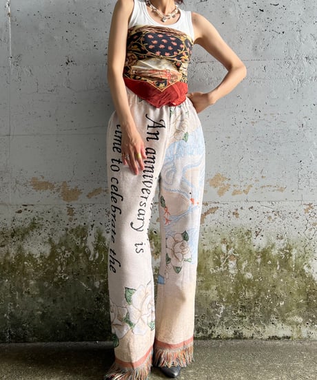 remake rug fringe pants