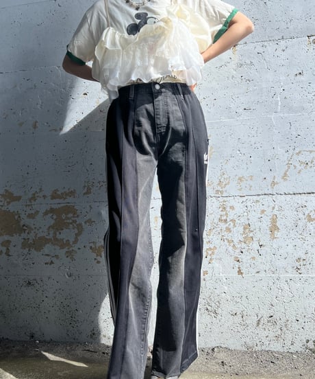 remake sporty  docking denim pants