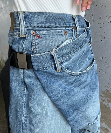 remake differences message denim pants