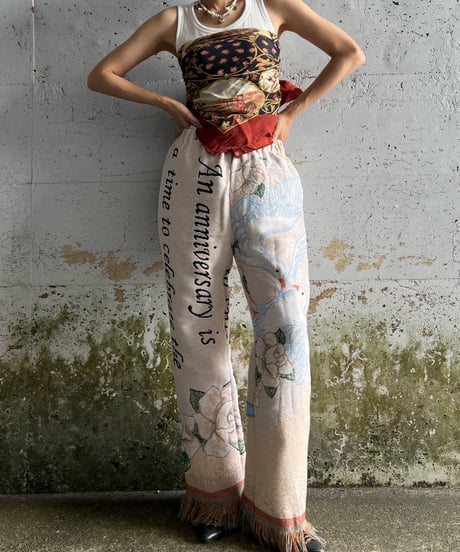 remake rug fringe pants