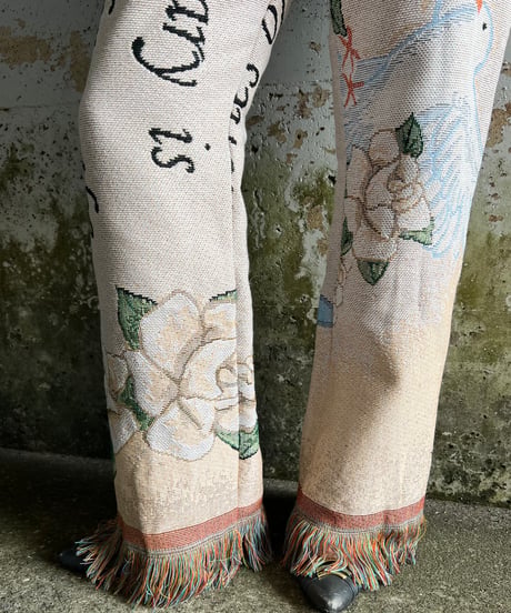 remake rug fringe pants