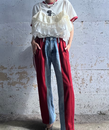 remake sporty  docking denim pants