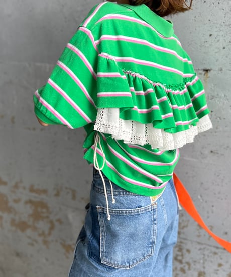 remake frill polo shirt C