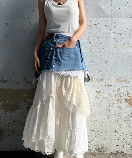 remake short denim skirt B