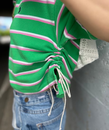 remake frill polo shirt C