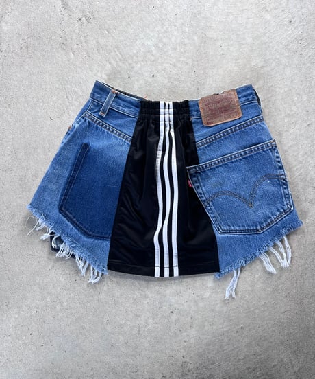 remake short denim skirt B