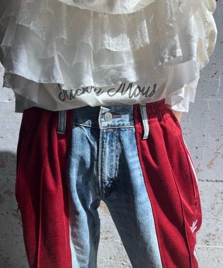 remake sporty  docking denim pants