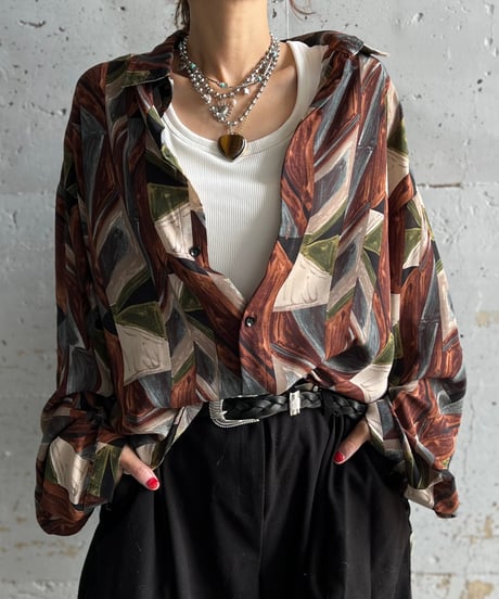remake colorful frill shirt