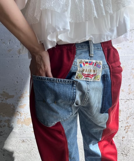 remake sporty  docking denim pants