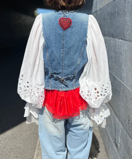 remake balloon sleeve  denim jacket