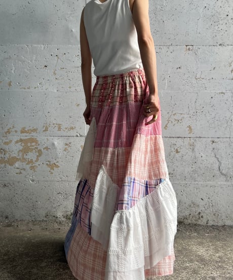 remake check asymmetry skirt C