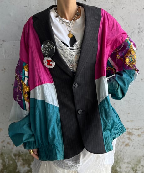 remake colorful nylon jacket