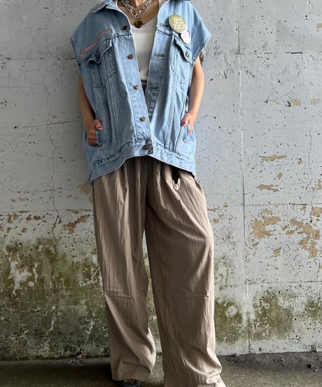 remake pocket denim vest B