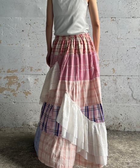 remake check asymmetry skirt C
