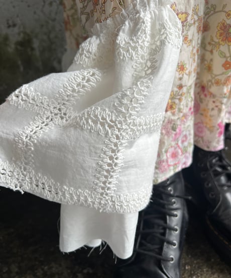 remake asymmetry flower skirt