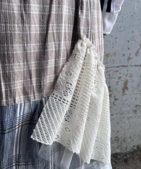remake check asymmetry skirt
