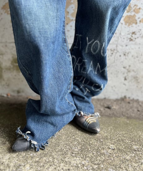 remake differences message denim pants