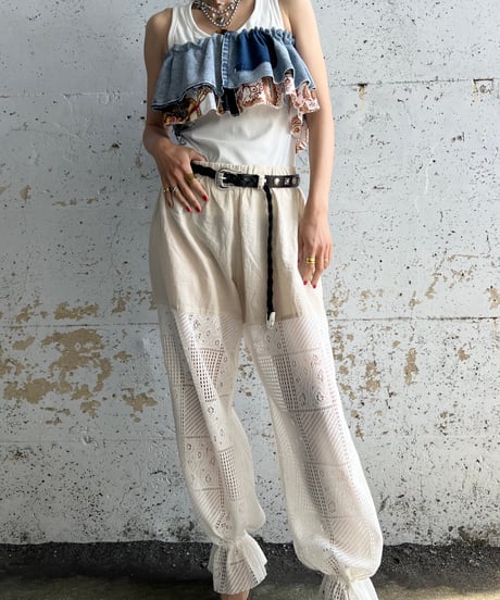 lace jogger pants