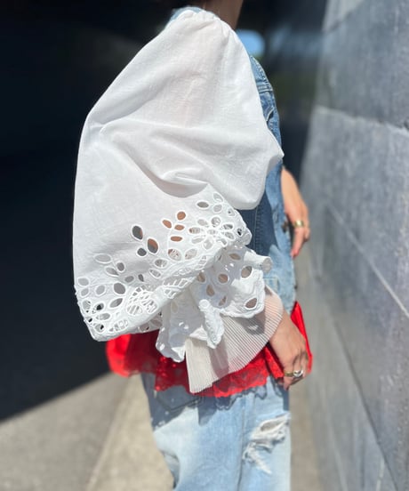 remake balloon sleeve  denim jacket