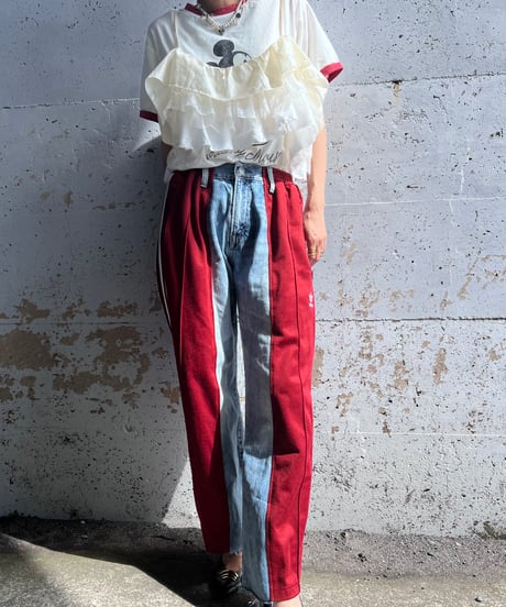remake sporty  docking denim pants