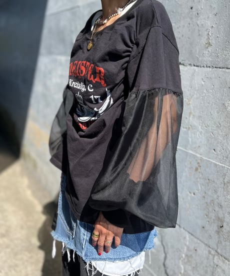 remake tulle sleeve tops