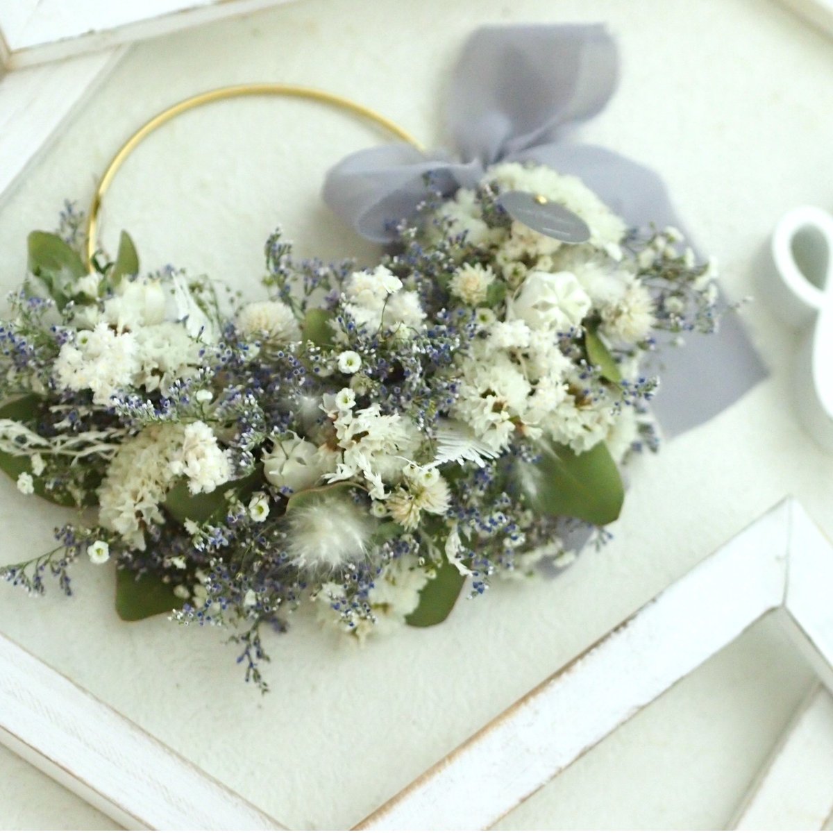 アイアンリース：スターチスホワイトミックス | andbloom