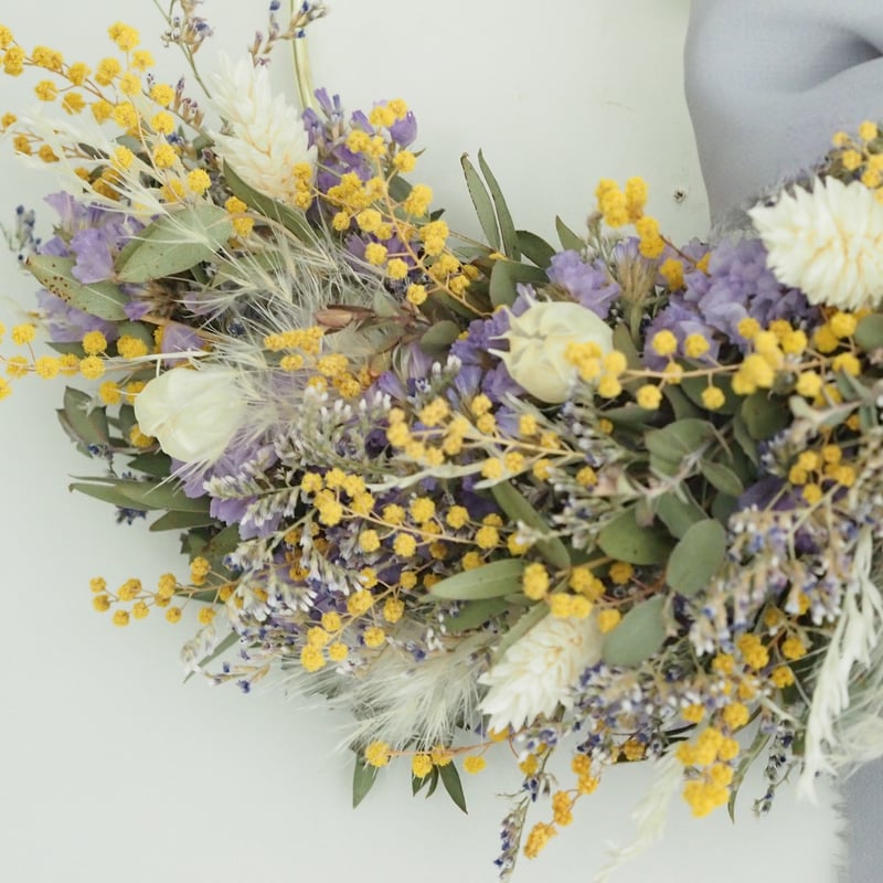 アイアンリース:ミモザパープルミックスリース | andbloom アイアンリース:ミモザパープルミックスリース | andbloom
