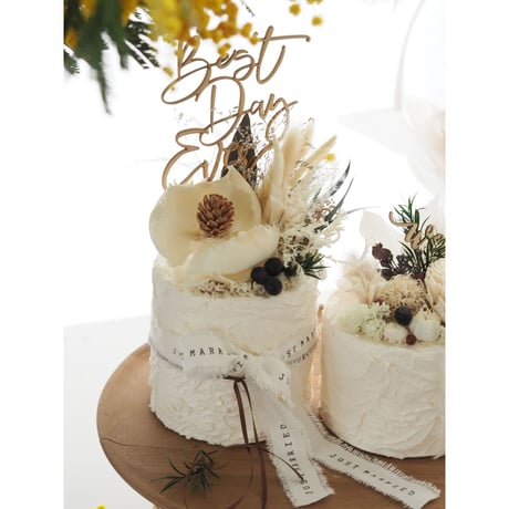 フラワーケーキ：Just Married（L）