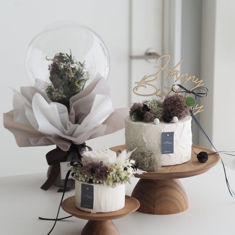 お花おまかせオーダー】フラワーケーキ(S)2段 | andbloom お花おまかせオーダー】フラワーケーキ(S)2段 | andbloom