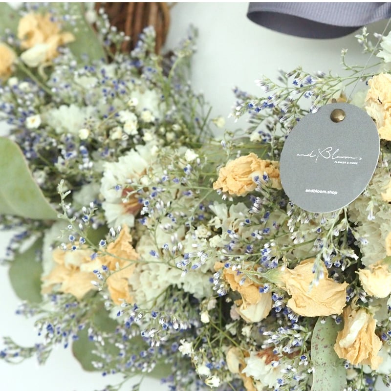 スターチスホワイトミックス:ハーフリース | andbloom スターチスホワイトミックス:ハーフリース | andbloom