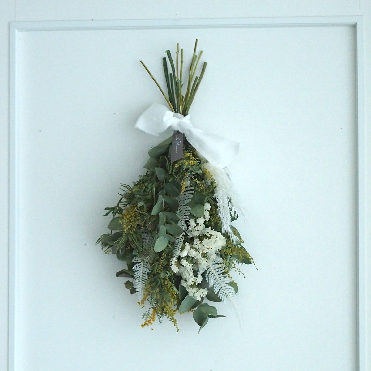 マコモパウダー ＋円座＋ミモザスワッグ ミモザ：スワッグL | andbloom