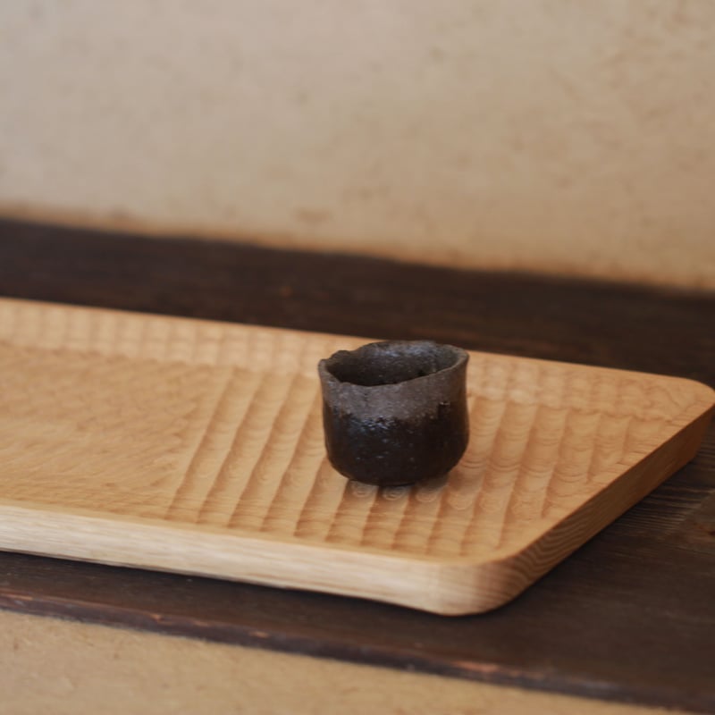 栗の木】 天然木 薄盆 厚手 お盆 約30cm 無塗装 手作り 栗の