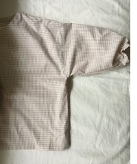 Kids Blouse ( beige x white )