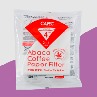 【CAFEC】アバカ円錐フィルター 2～4杯用 酸素漂白 100枚入り
