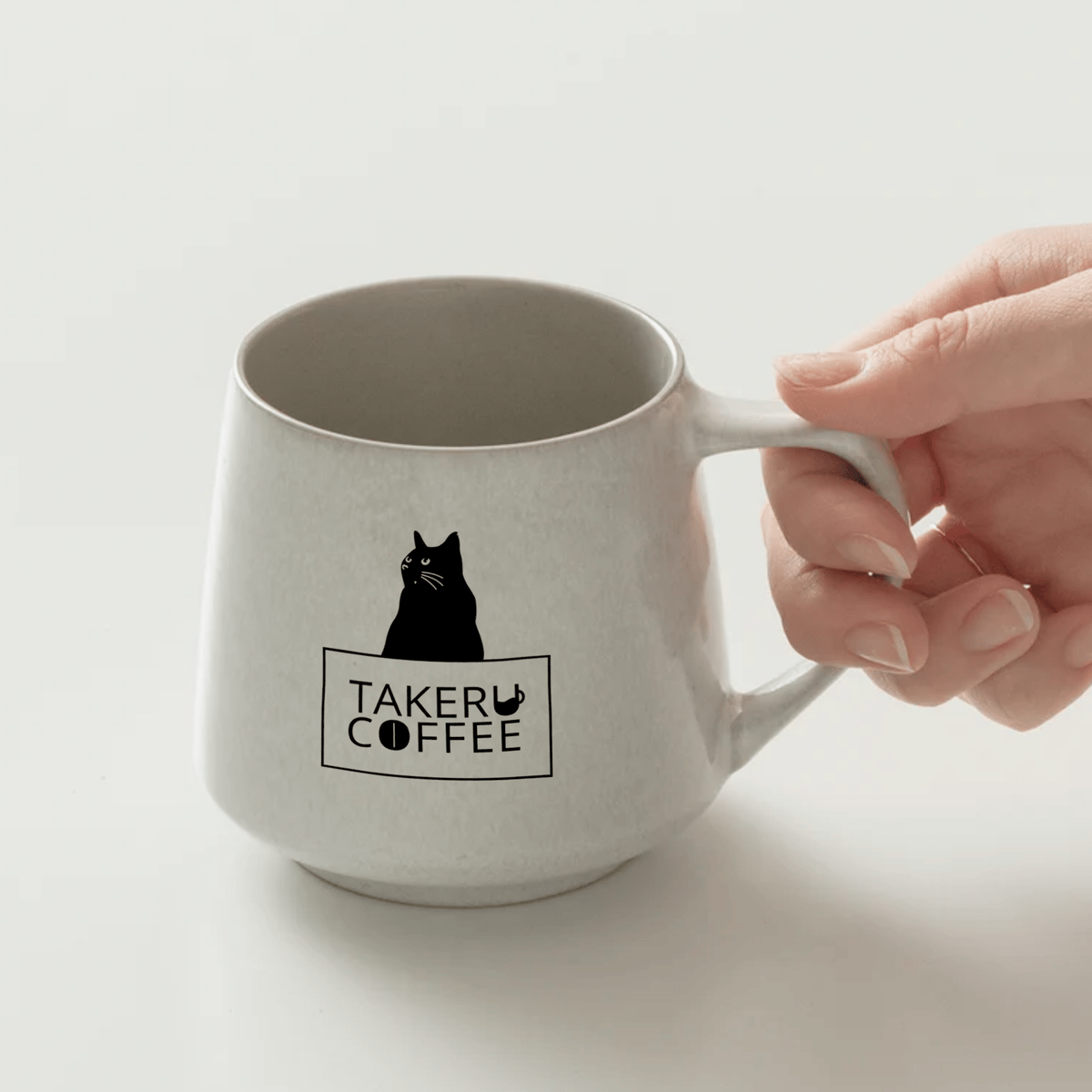 ORIGAMI】黒猫ロゴ オリジナルアロママグ | TAKERU COFFEE