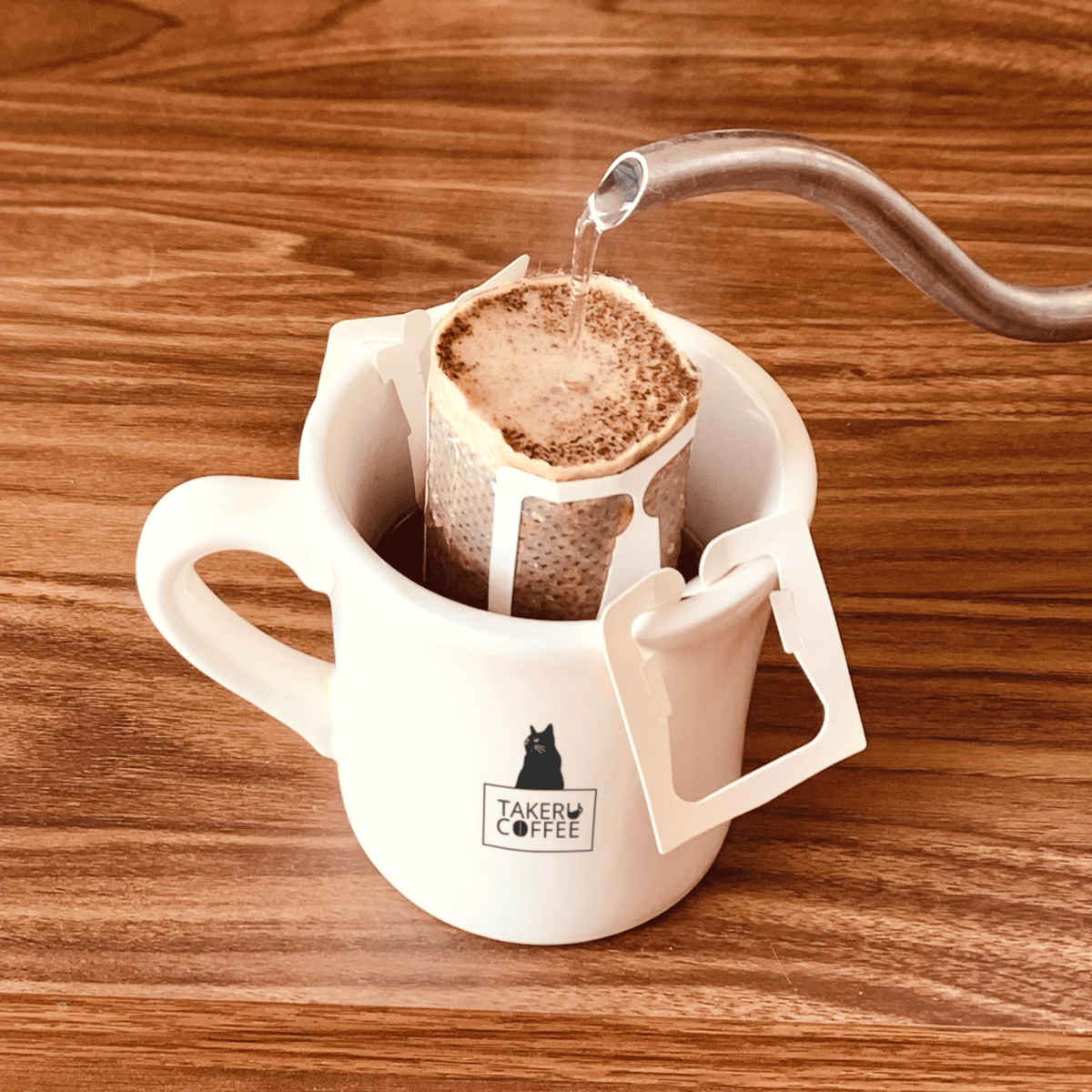 AMAZING COFFEE シースルーバック(黒)+マグカップのセット コーヒーセット 黒墨 マグカップ&ドリップバッグスタンド